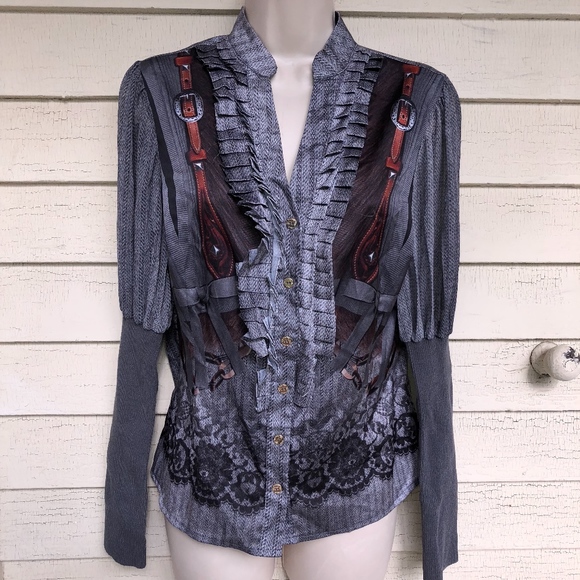 WAGGON Paris button top/very unique! - Picture 2 of 8